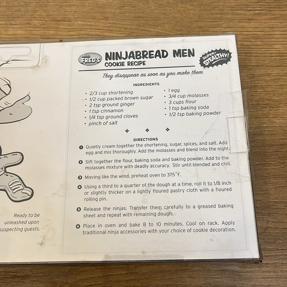 Ninjabread Men | New gingerbread cookie cutout cutters Ninjas Fred funny - Picture 5 of 6